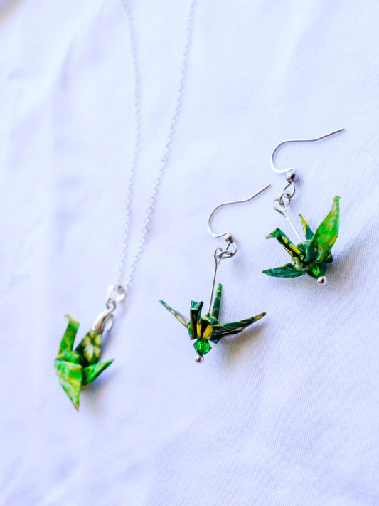 Handmade Origami Jewellery – The Peaceful Crane Set