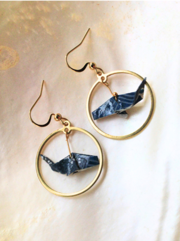 Handmade Whale Earrings – Tiny Ocean Treasure in a Frame