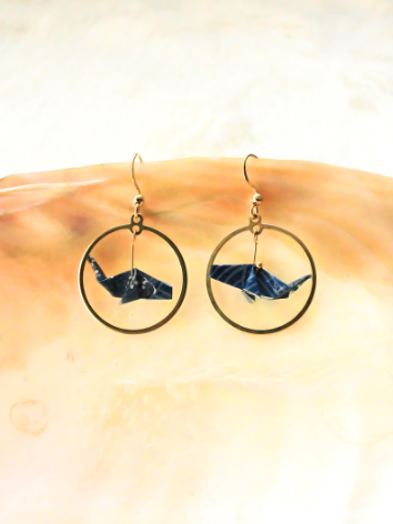 Handmade Whale Earrings – Tiny Ocean Treasure in a Frame