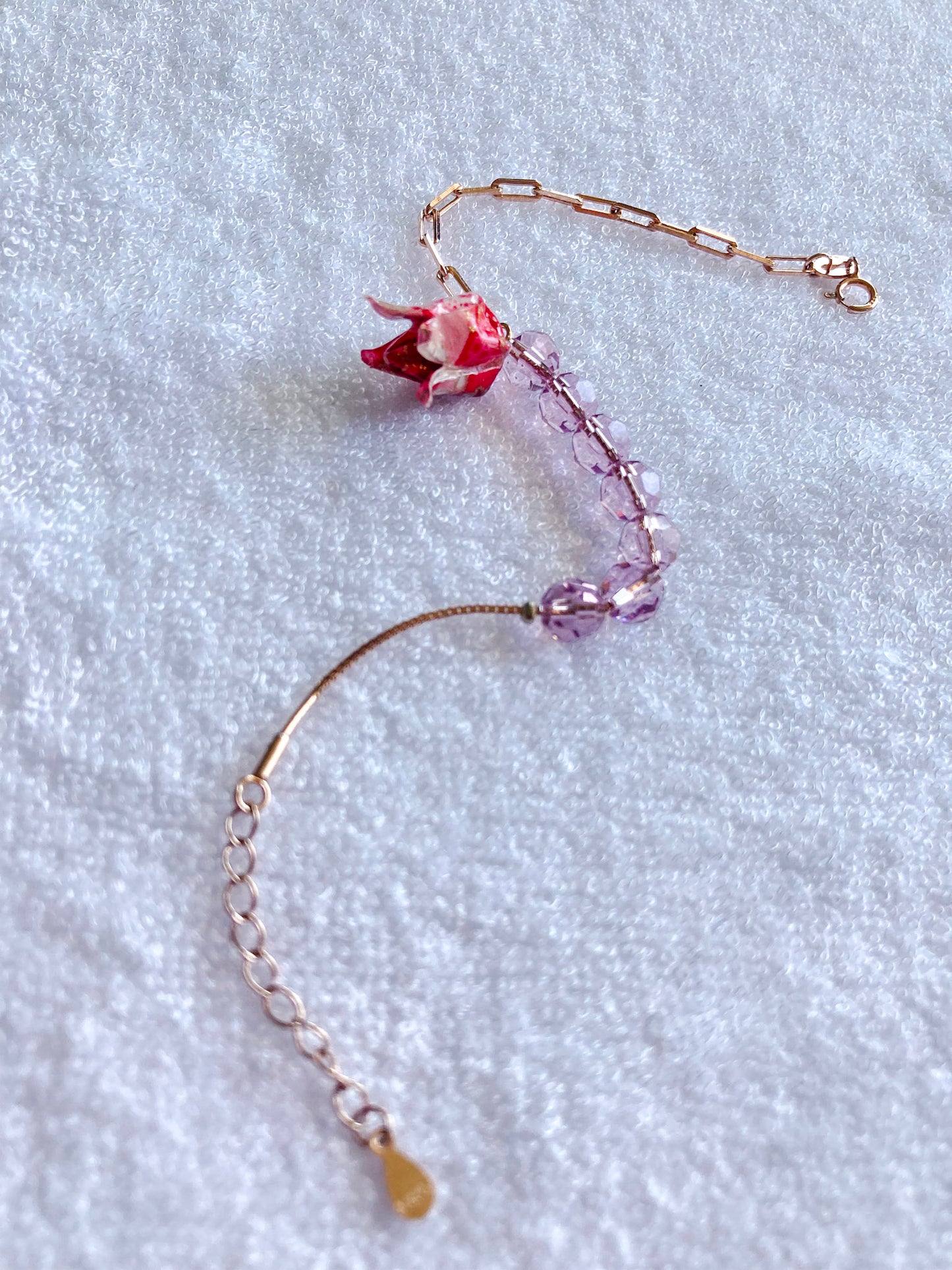 One of a Kind - Blossoming Beauty Origami Tulip Bracelet with Swarovski Crystals