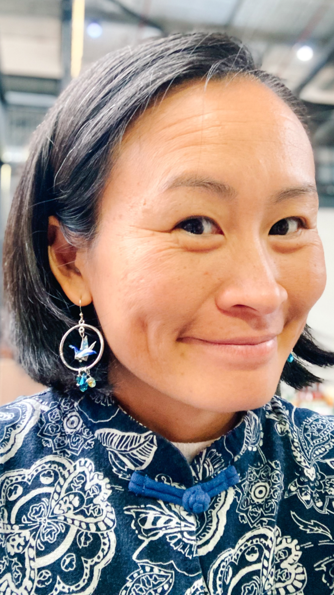 Handmade Origami Earrings – Whispering Crane Sparkle