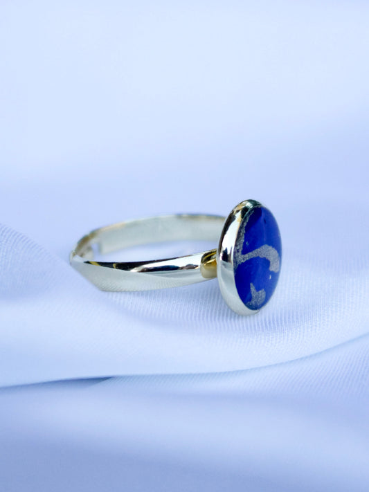 Handmade Washi Paper Ring – Written in Gold Origami Design