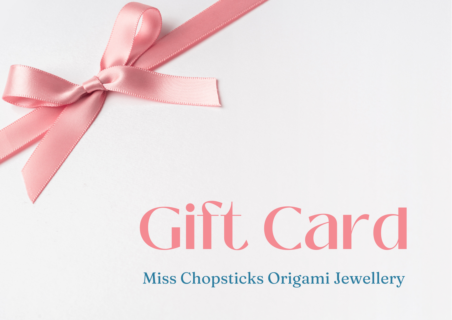 Origami Jewellery Gift Card – The Perfect Present