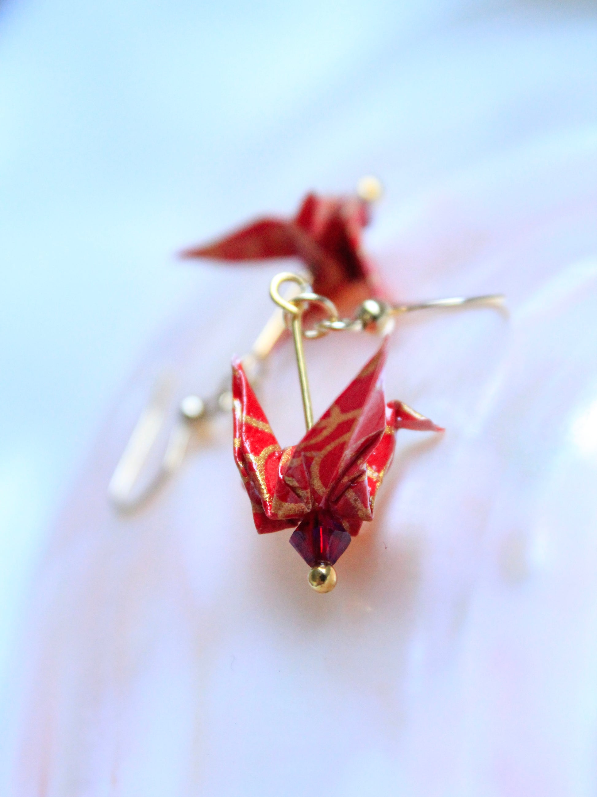 Origami-Crane-Earrings-Swarovski-Crystal-Red_3