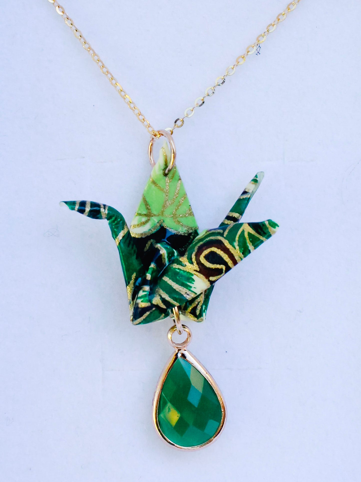 Origami-Crane-Necklace-Jade-Gemstone-Crystal