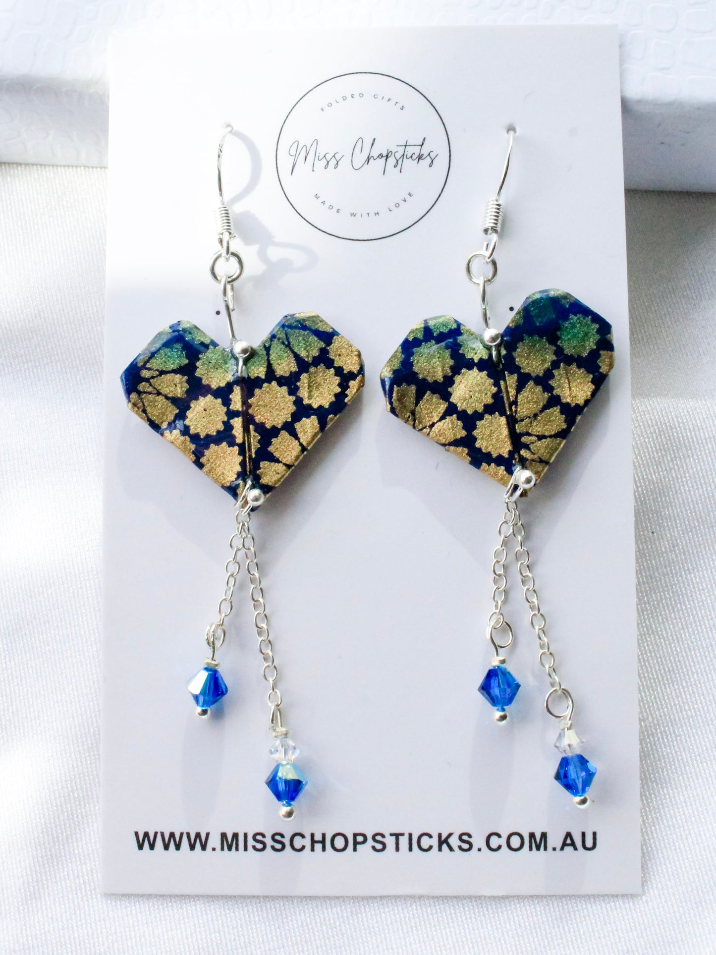 Origami Everlasting Heart Earrings