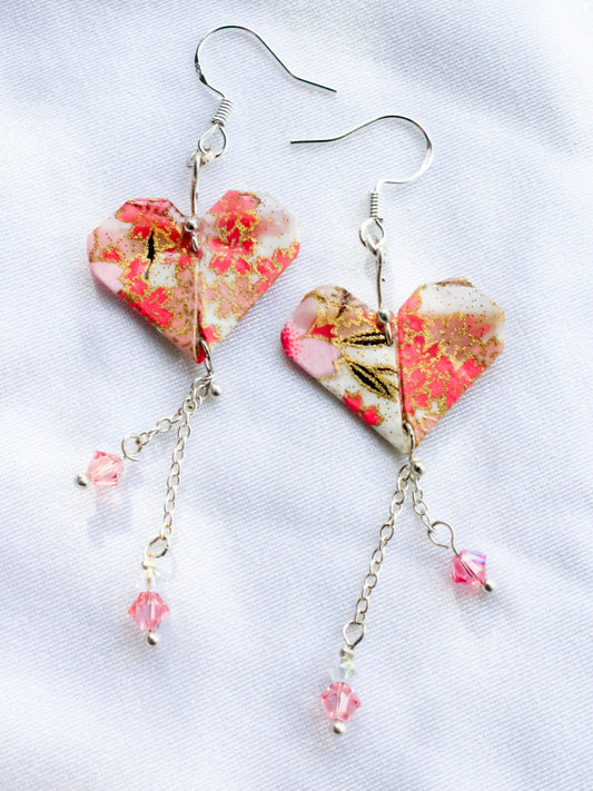 Origami Everlasting Heart Earrings