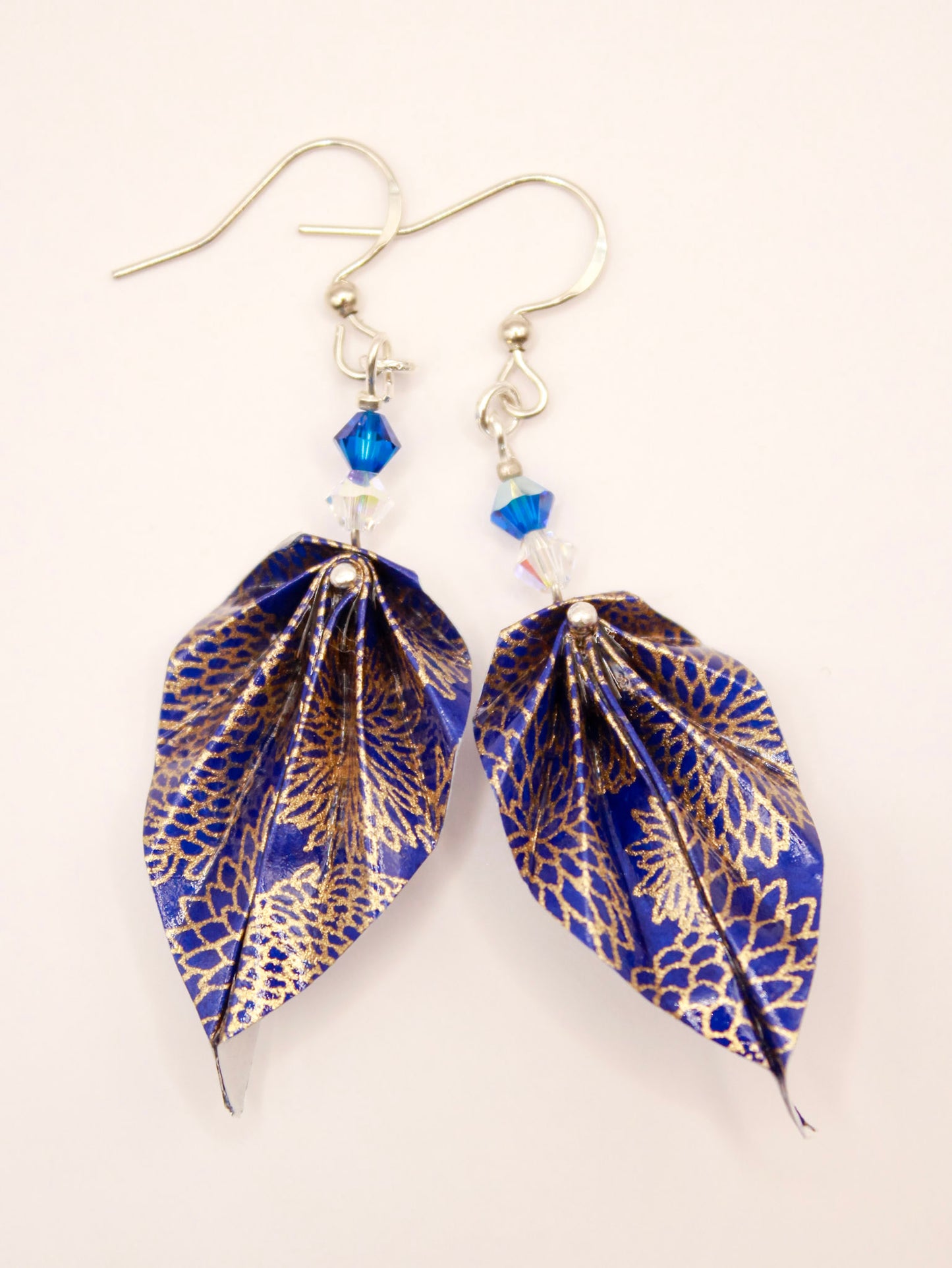Origami-Leaf-Earrings