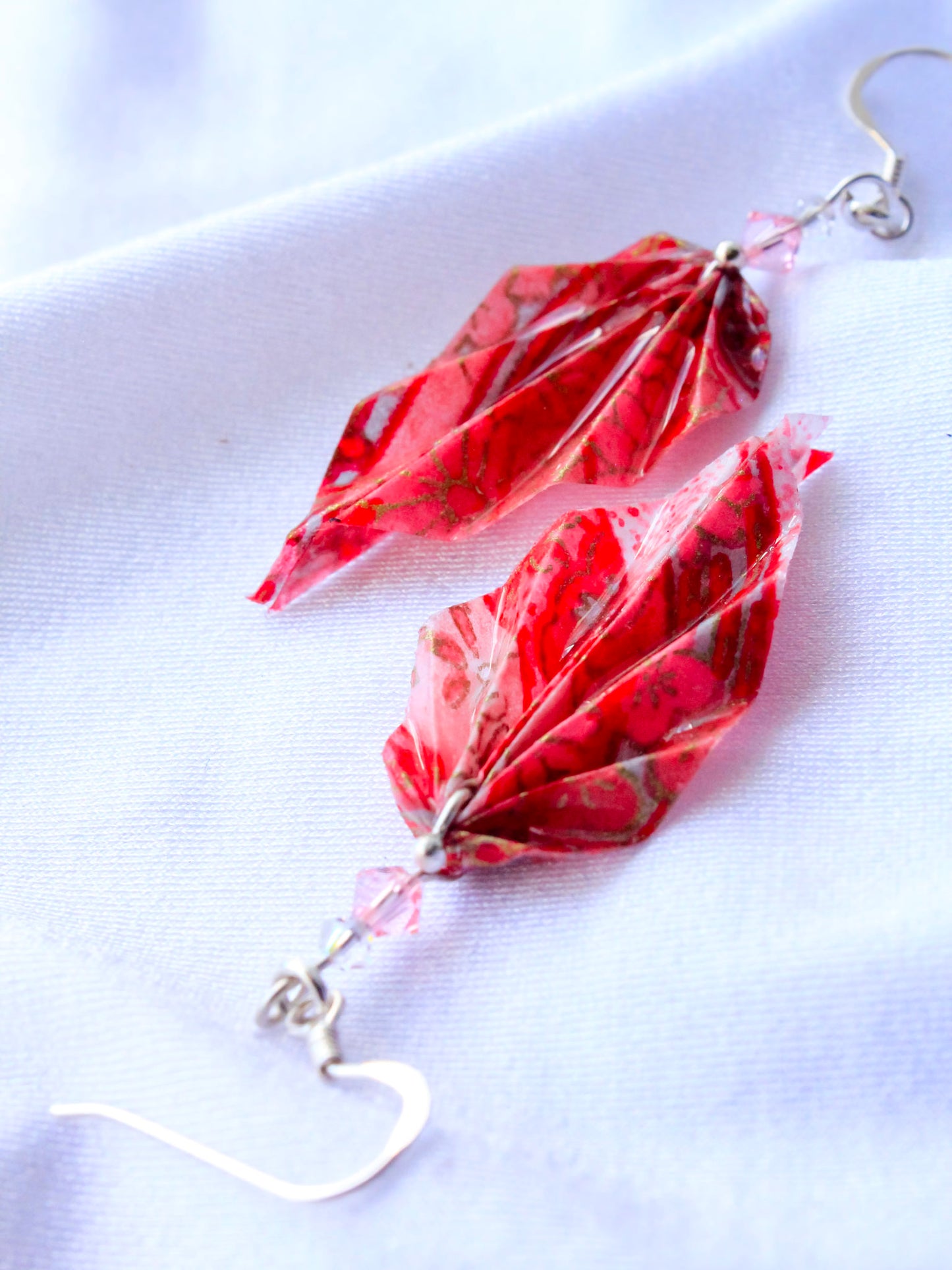 Origami Earrings - Nature's Leafy Elegance