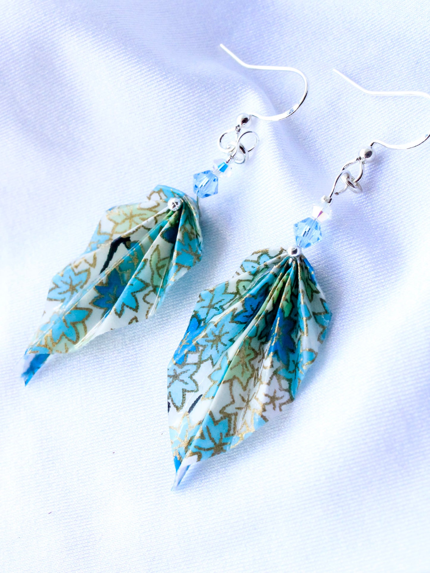 Origami Earrings - Nature's Leafy Elegance