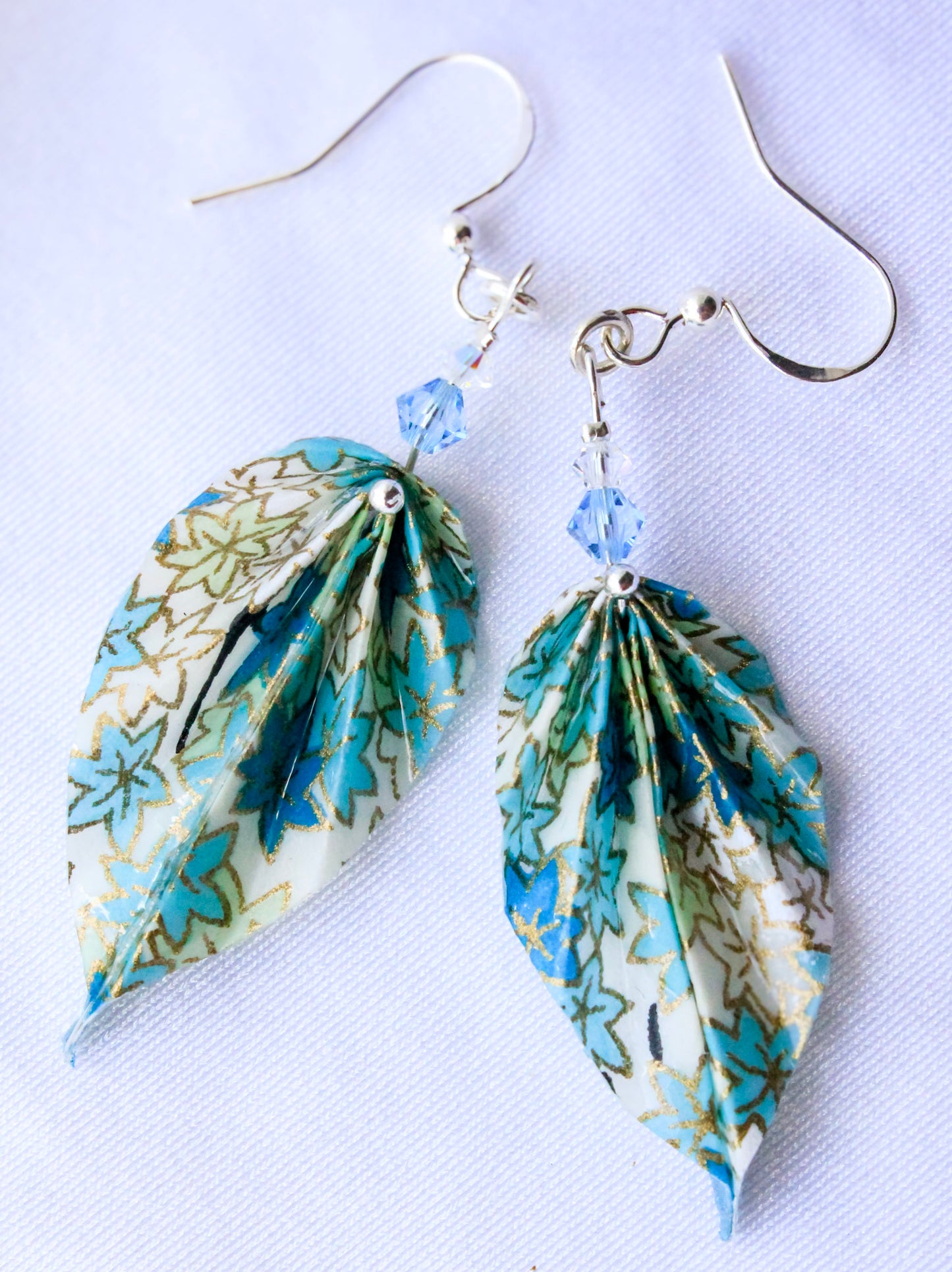 Origami Earrings - Nature's Leafy Elegance