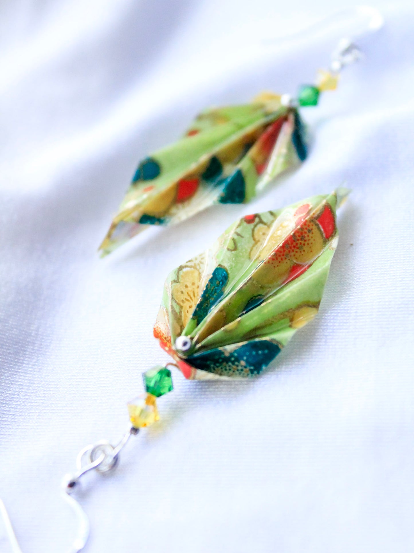 Origami Earrings - Nature's Leafy Elegance