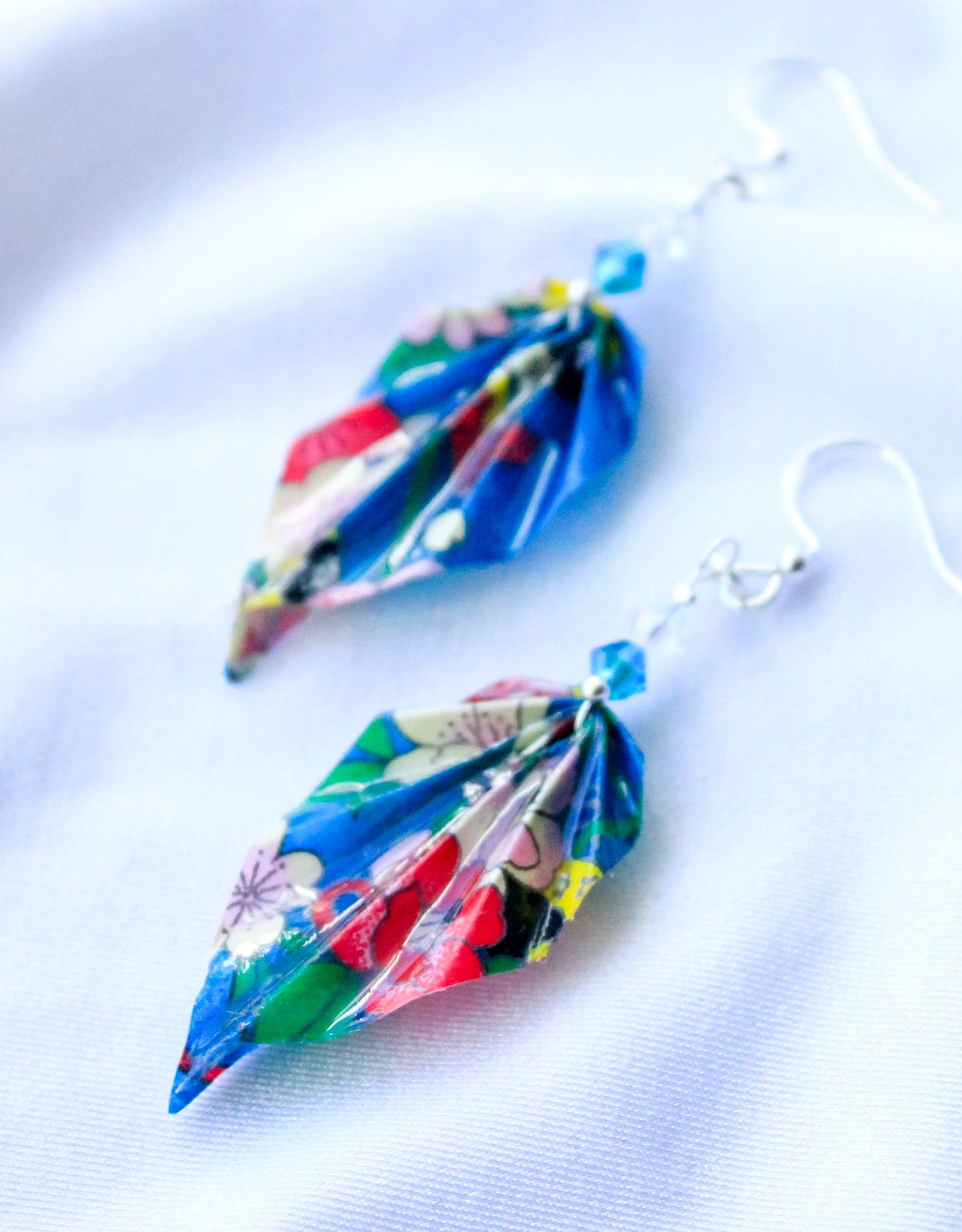 Handmade Origami Leaf Earrings – Nature’s Leafy Elegance