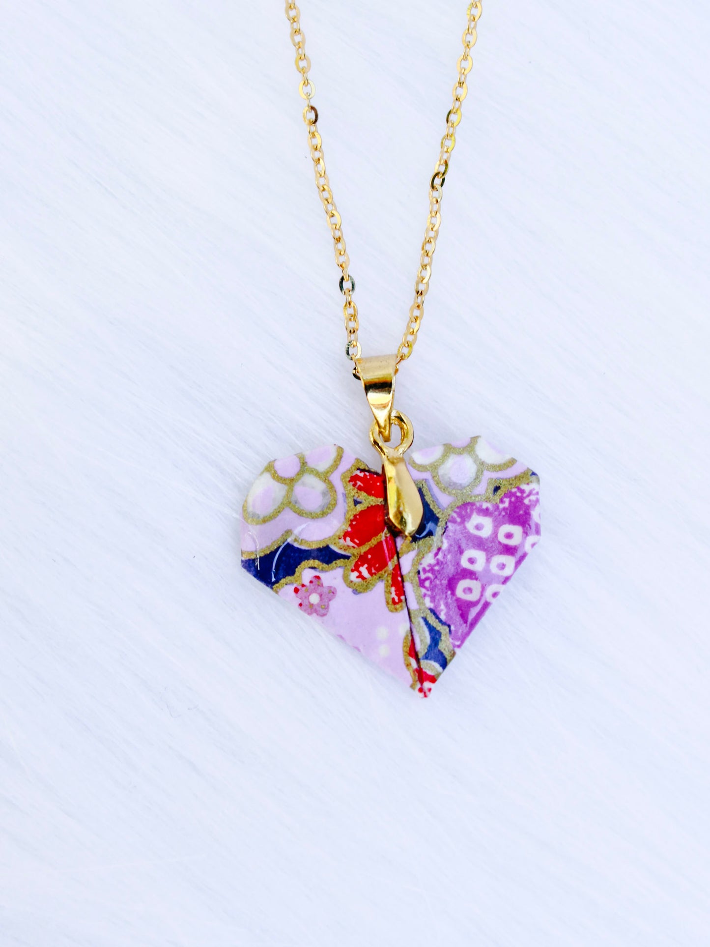 Origami Necklace - Love Heart