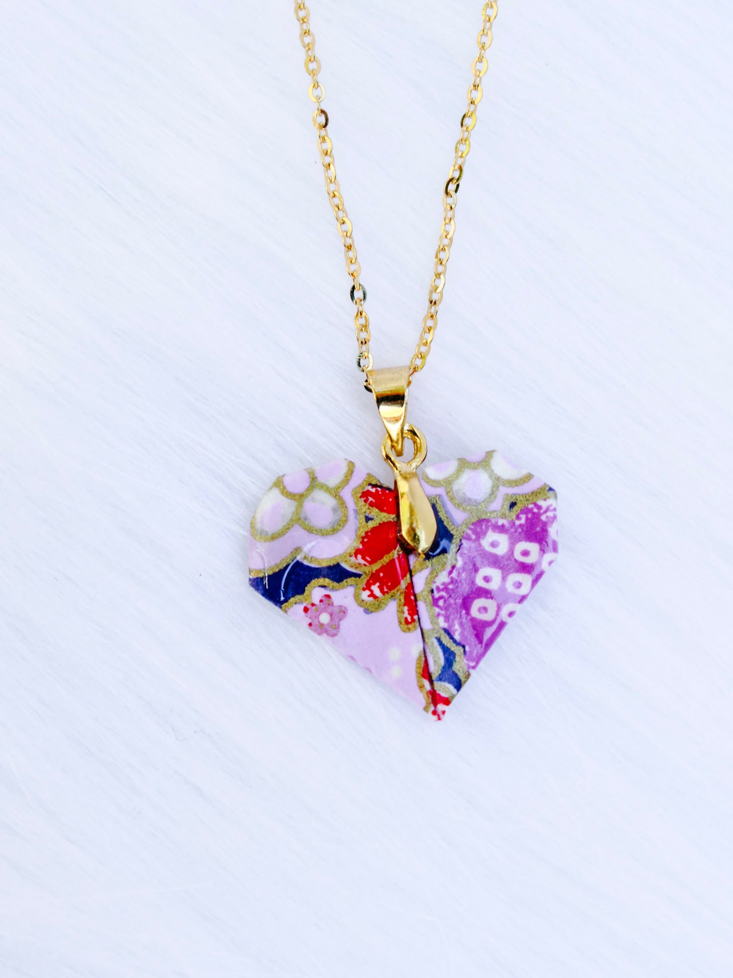 Origami-Heart-Necklace-Purple