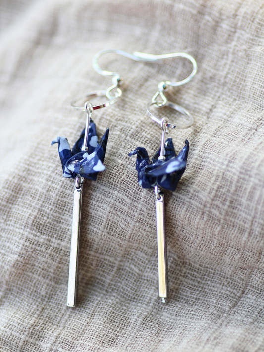 Handmade Origami Earrings – Tranquil Wings Danglers