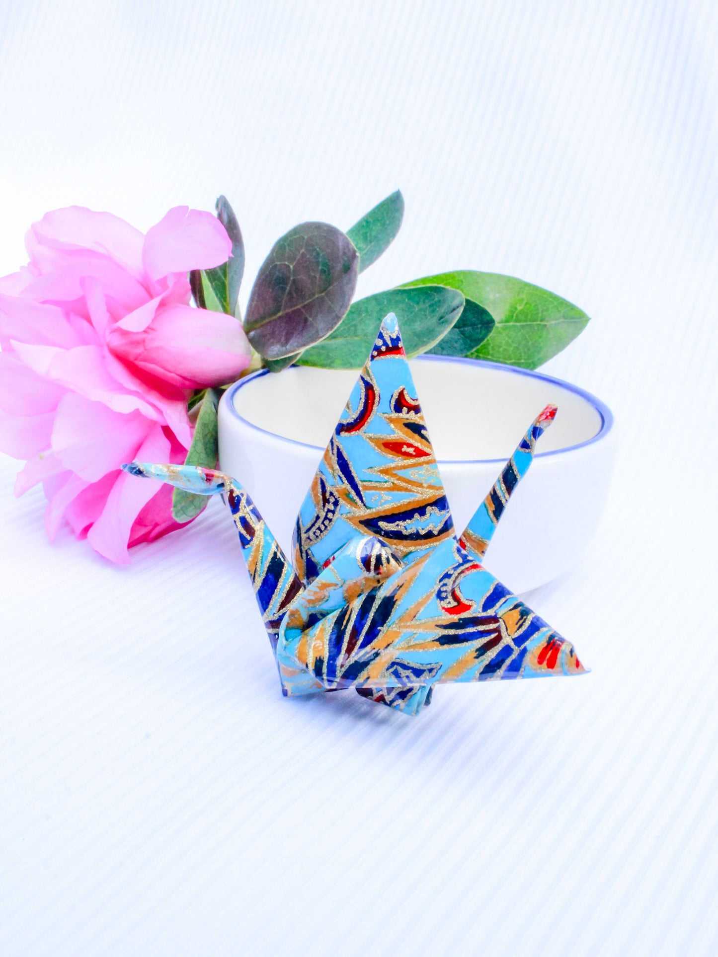 Handmade Origami Brooch – Tranquil Serenity Crane Design