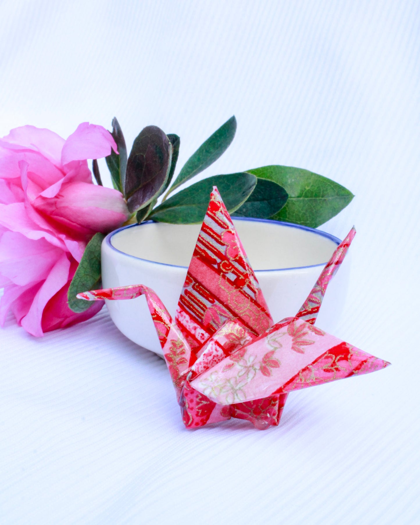 Handmade Origami Brooch – Tranquil Serenity Crane Design