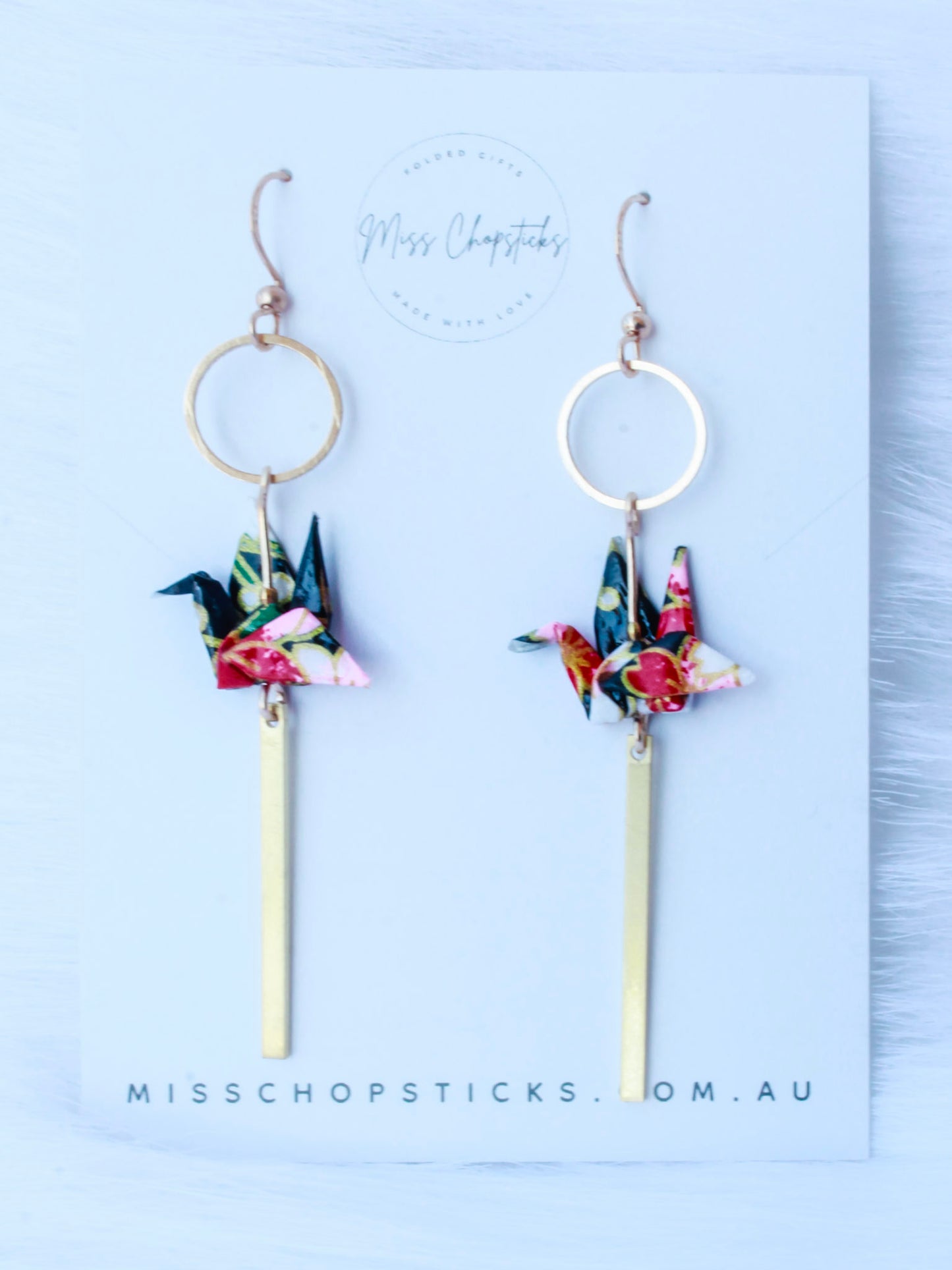 Handmade Origami Earrings – Tranquil Wings Danglers