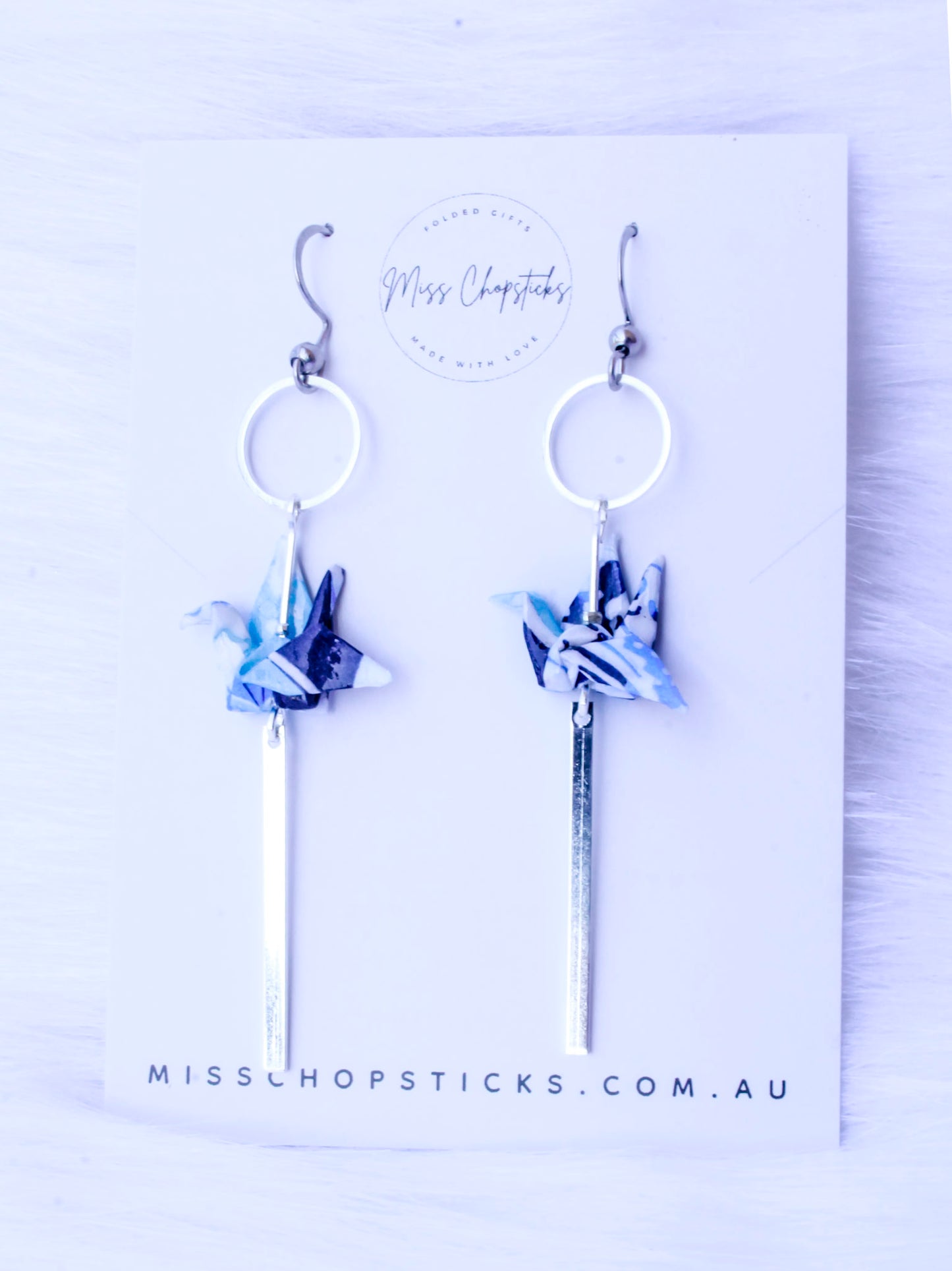 Handmade Origami Earrings – Tranquil Wings Danglers