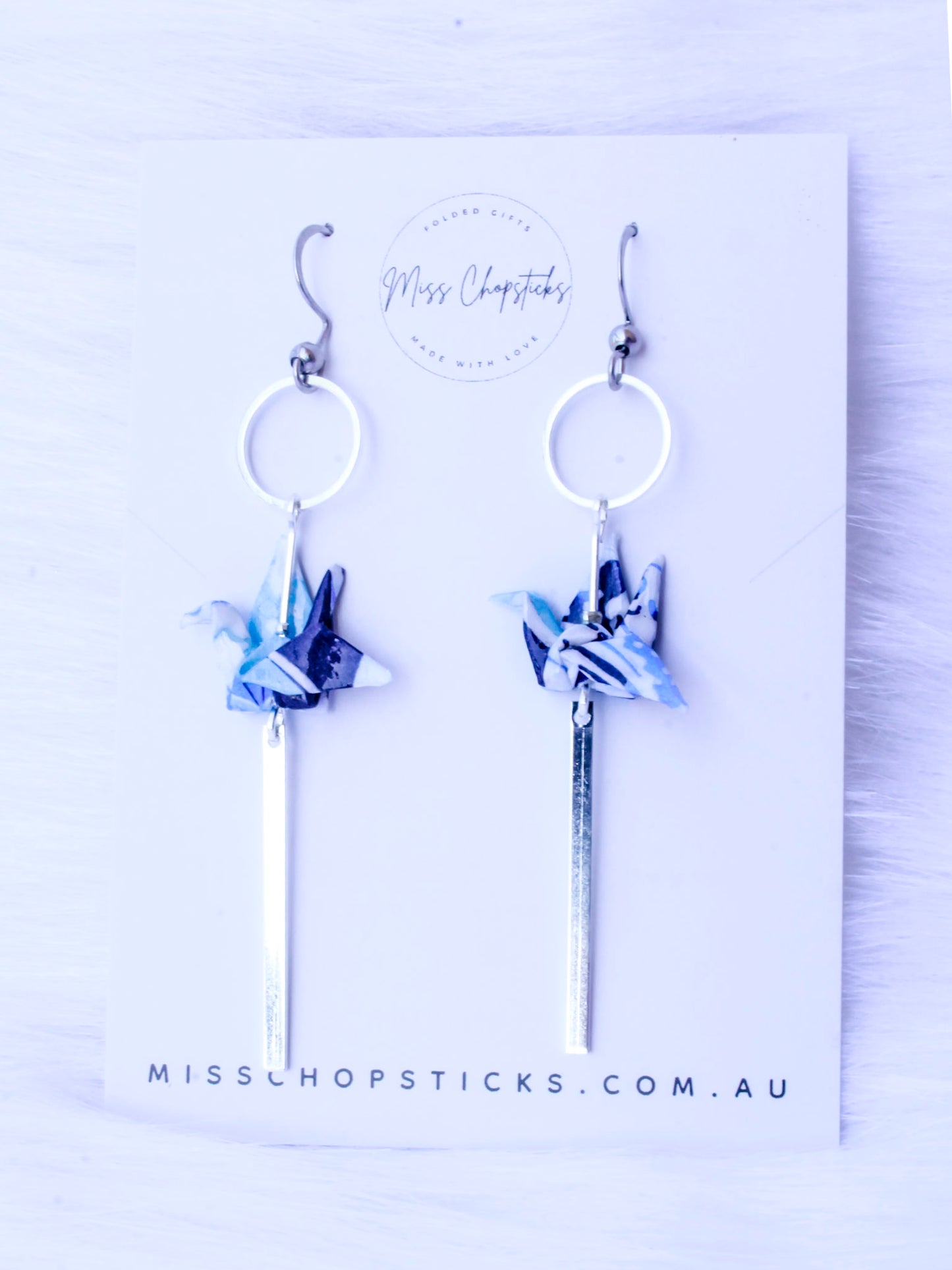 Origami Earrings - Tranquil Wings Danglers