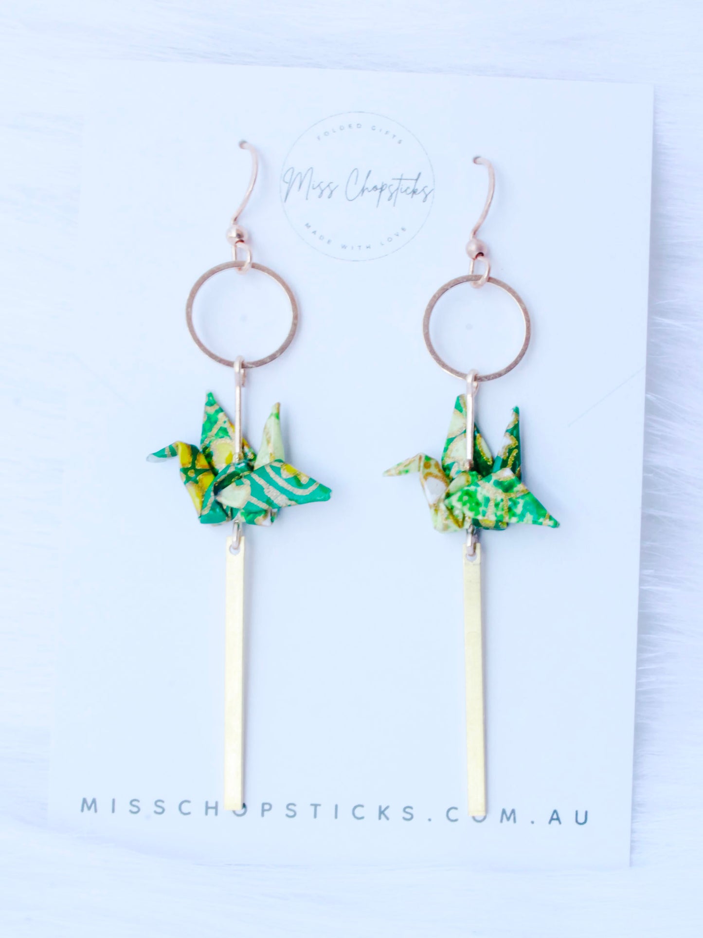 Origami Earrings - Tranquil Wings Danglers