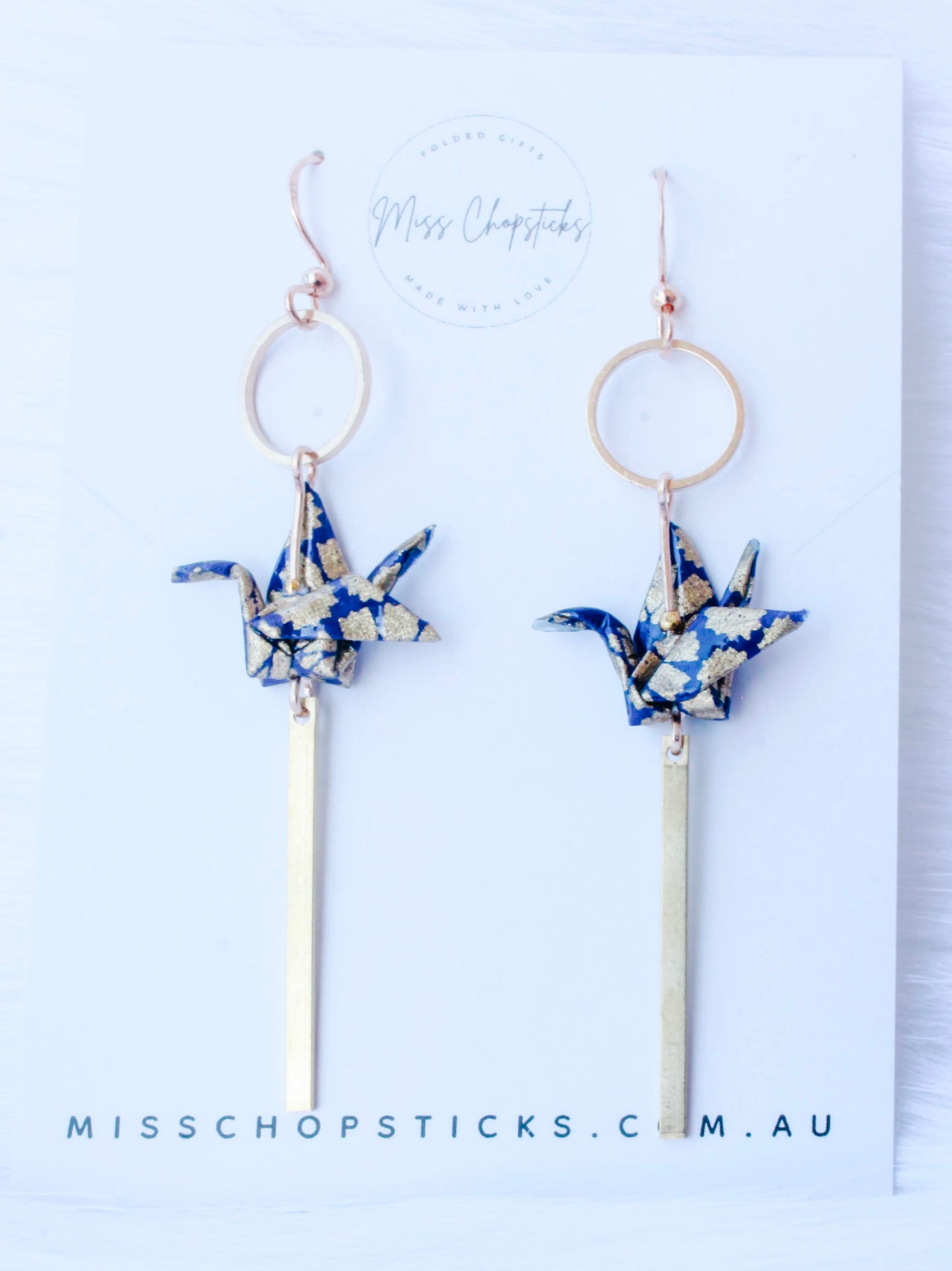 Handmade Origami Earrings – Tranquil Wings Danglers