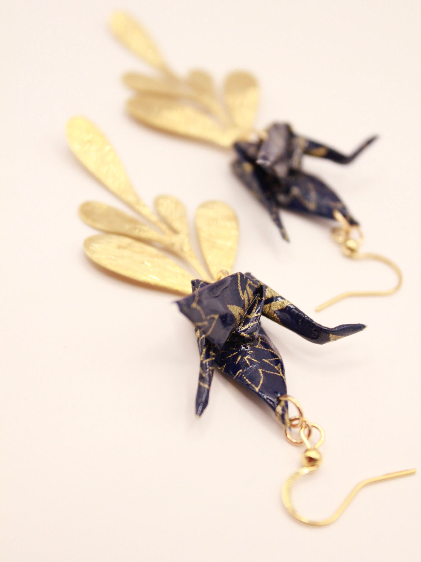 Origami-Crane-Statement-Earrings-gold