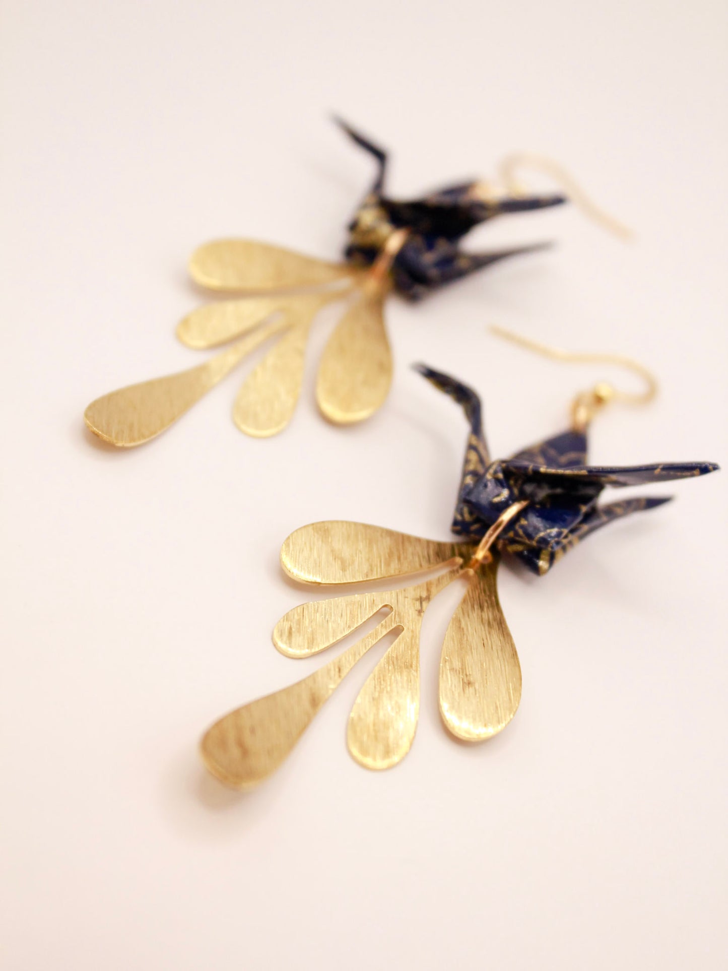 Origami-Crane-Statement-Earrings-gold