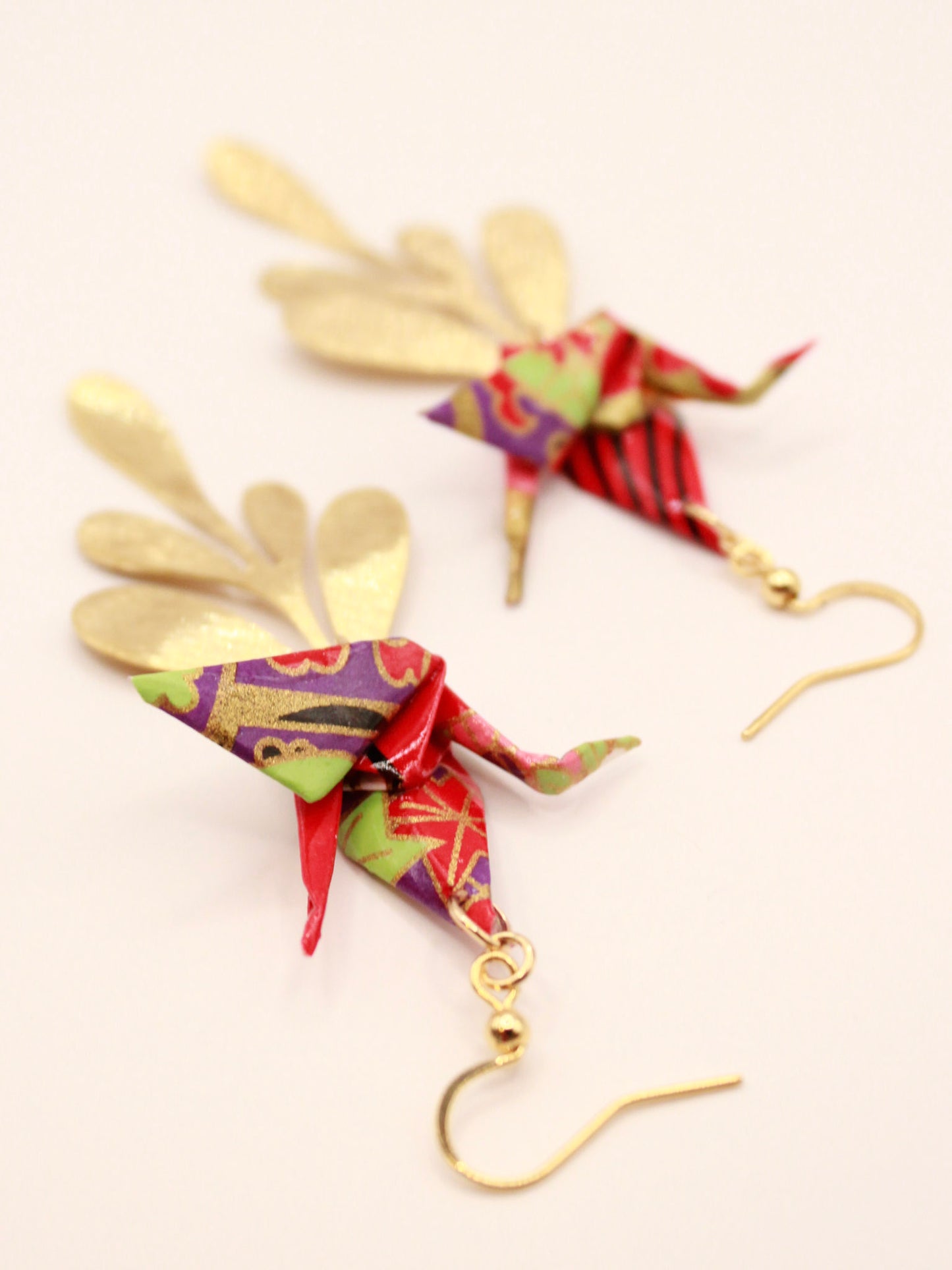 Origami Earrings - Dreameweaver Crane Elegance + Chocolate Bundle