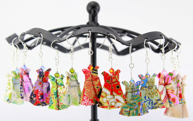 Origami-dress-earrings