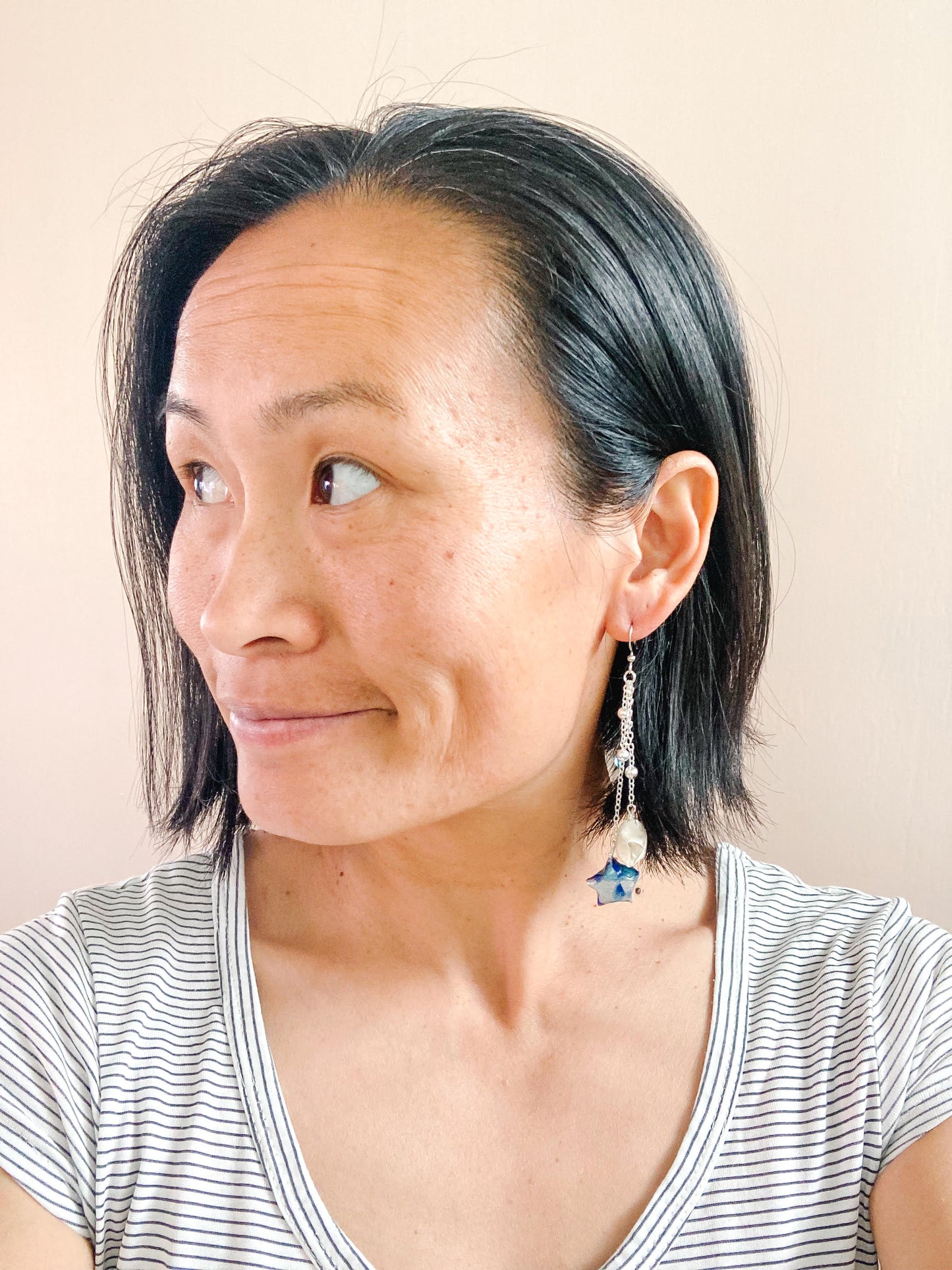 Origami Earrings - Swarovski Starry Night Splendoro