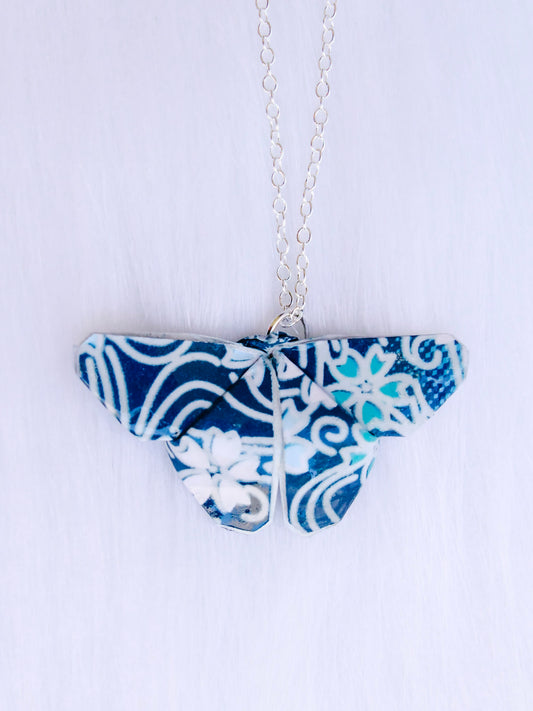 Origami-Butterfly-Necklace-Blue