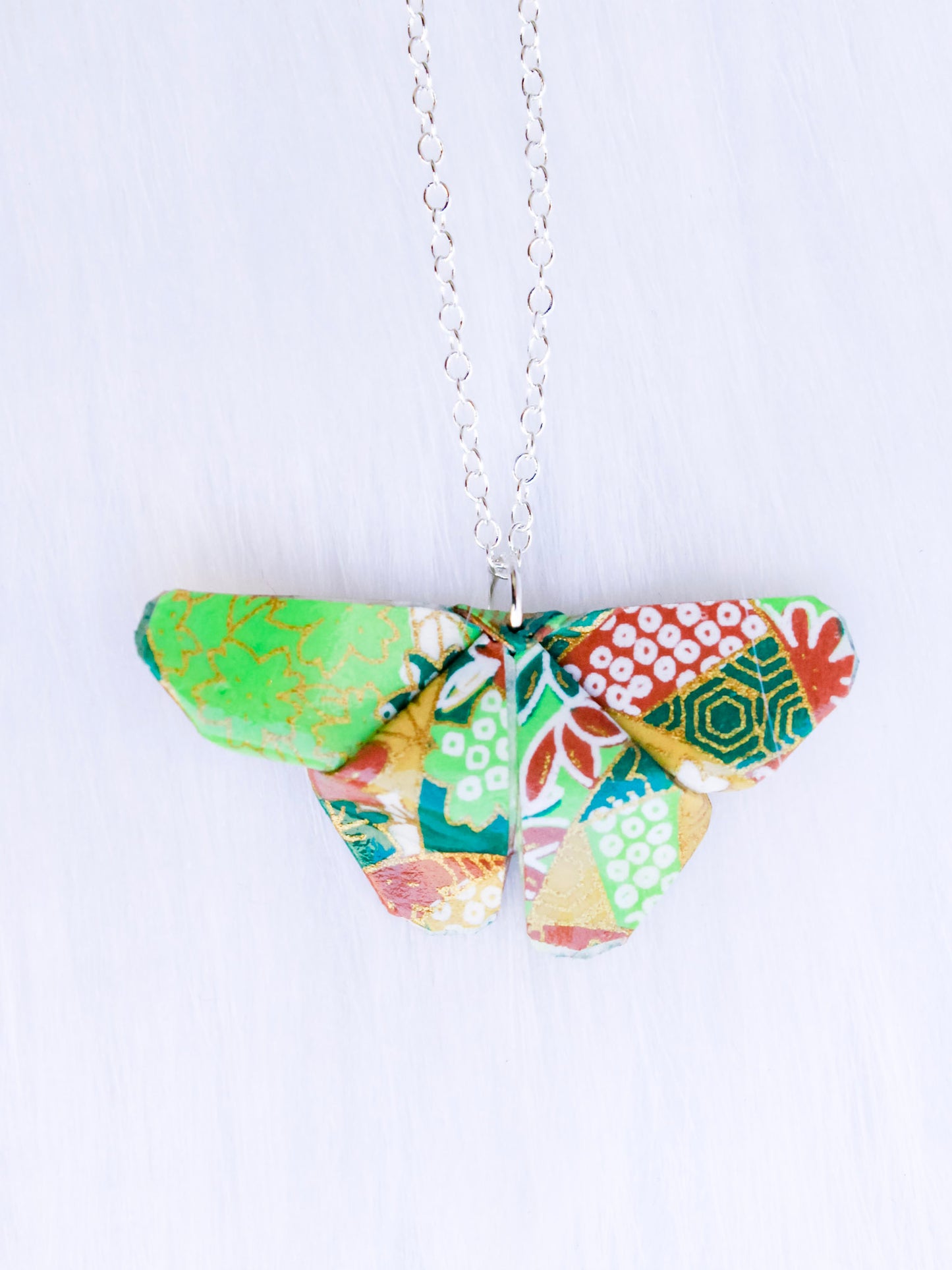 Origami-Butterfly-Necklace-Green