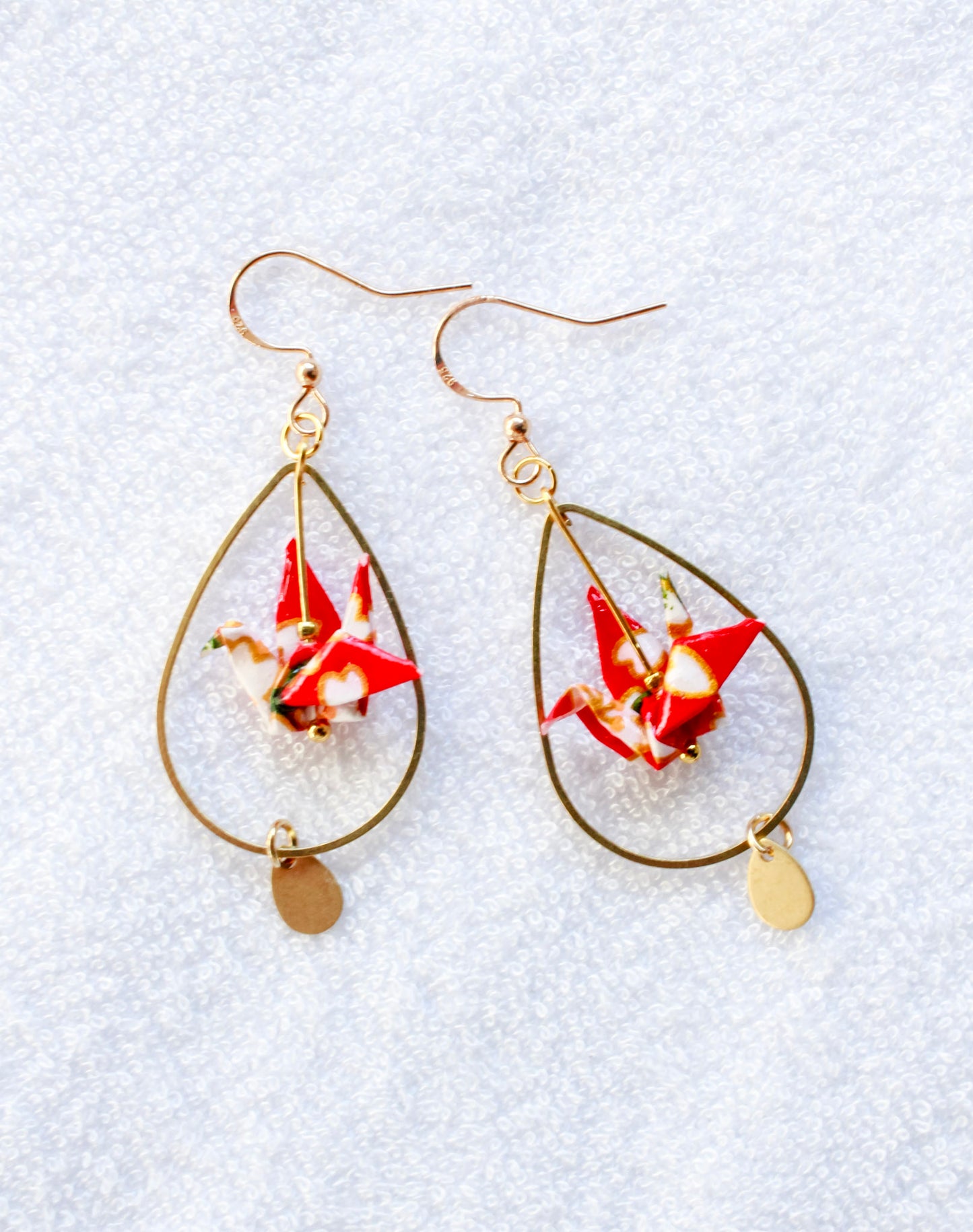 Whimsy-Crane-Teardrops-Artful-Flip-Earrings