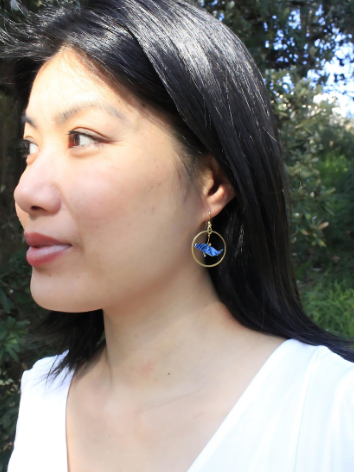 Handmade Whale Earrings – Tiny Ocean Treasure in a Frame