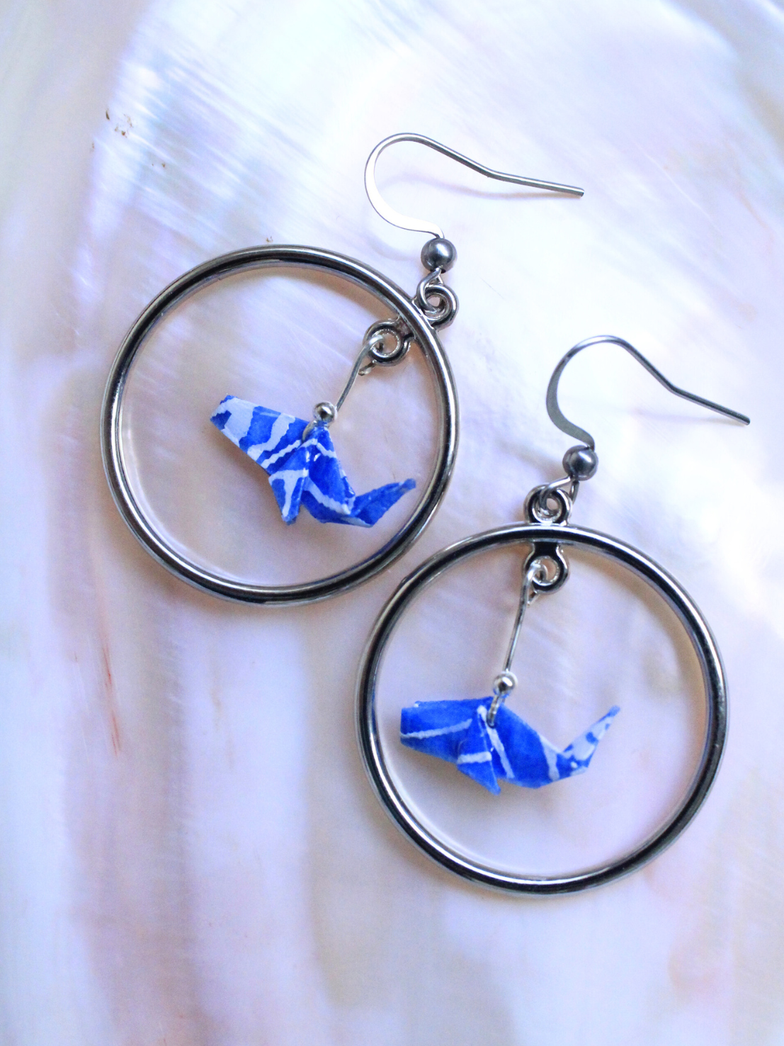 Silver Sea Whale Earrings: A Glimpse of Ocean Serenity