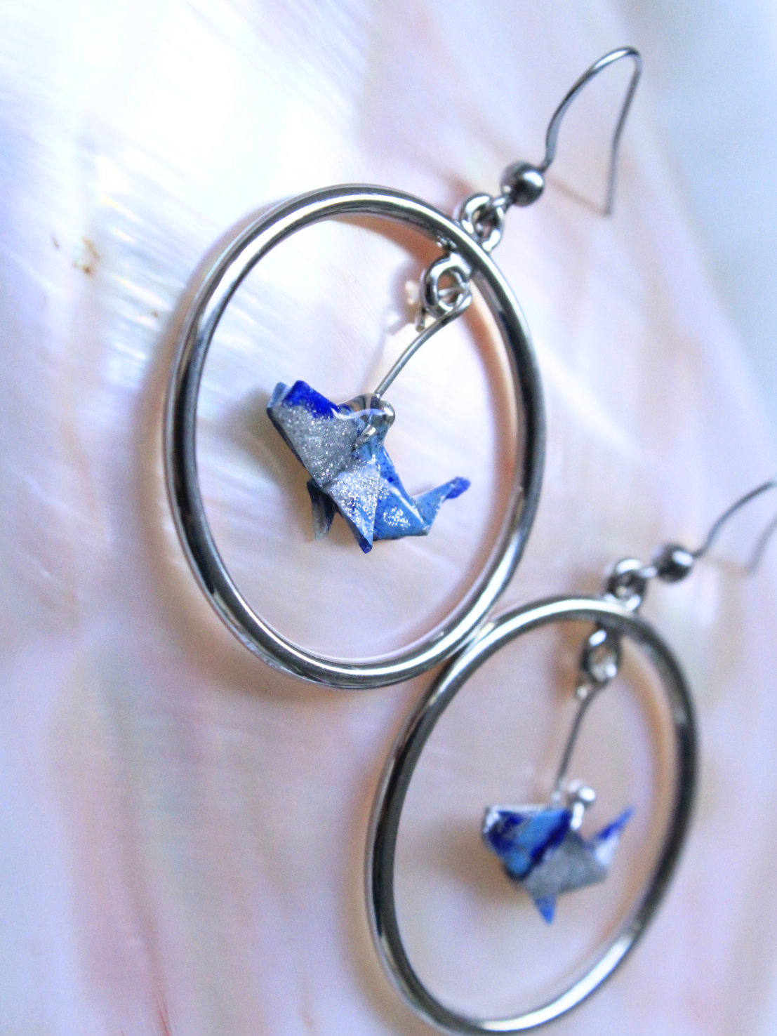 Silver Sea Whale Earrings: A Glimpse of Ocean Serenity