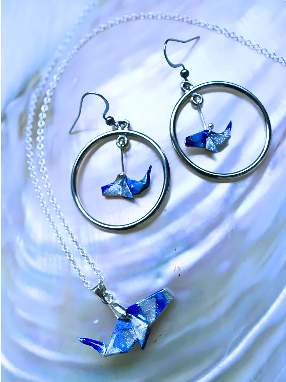 Whale Song Elegance Necklace & Earrings Set