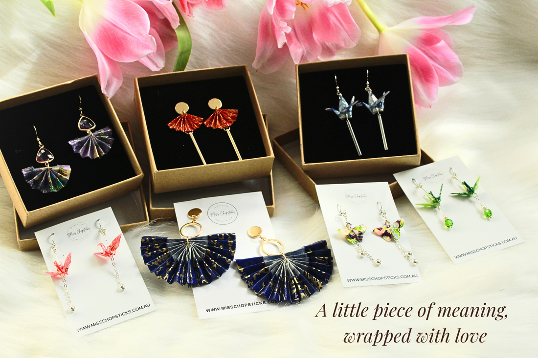 Unique Mother’s Day Gift for Mom | Origami Crane Earrings Australia