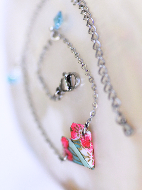 Handmade Origami Bracelets – Swarovski Crystal Heart Design