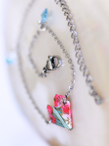 Handmade Origami Bracelets – Swarovski Crystal Heart Design