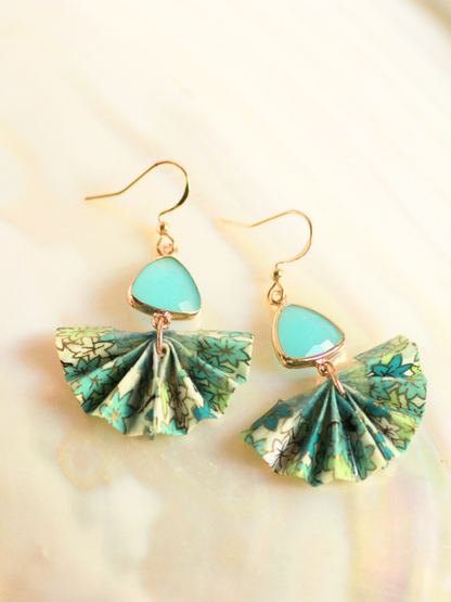 Crystal Origami Fan Earrings | Mother’s Day Gift for Mom Australia
