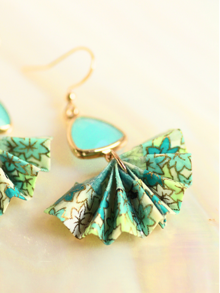 Crystal Origami Fan Earrings | Mother’s Day Gift for Mom Australia