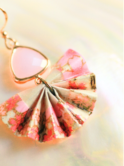 Crystal Origami Fan Earrings | Mother’s Day Gift for Mom Australia