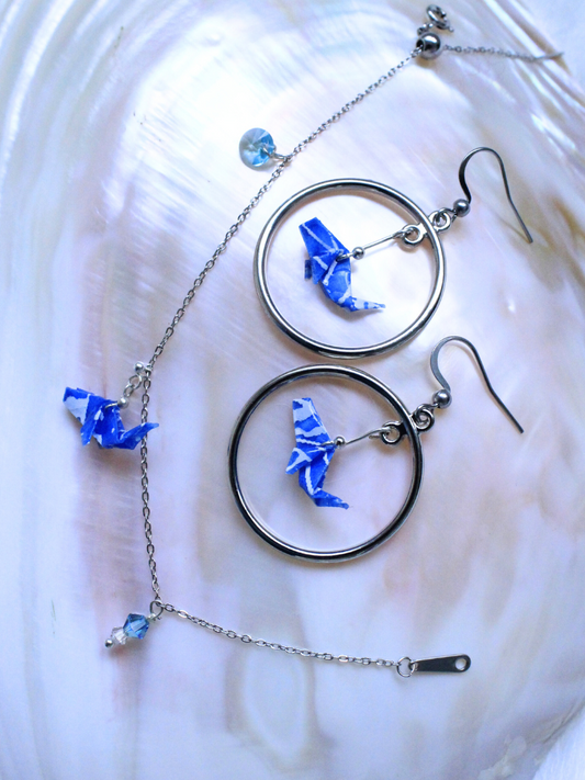 Ocean Harmony Earrings and Bracelet Set