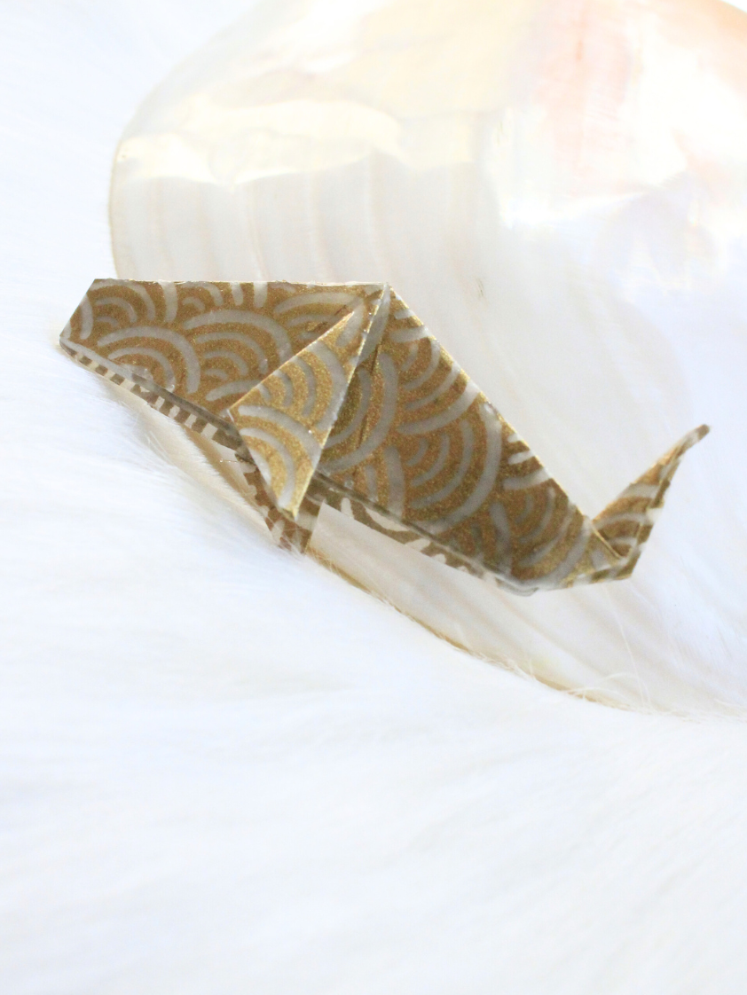 Golden Horizon Whale Brooch