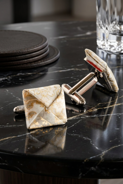 Custom Cufflinks for Men – Moonlit Bond Origami Handmade