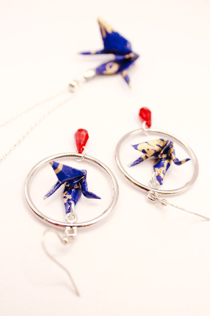 origami-crane-necklace-earrings-set