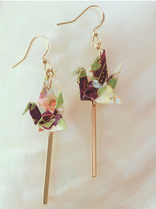 Mother’s Day Gift Origami Crane Earrings | Handmade Jewelry for Mom